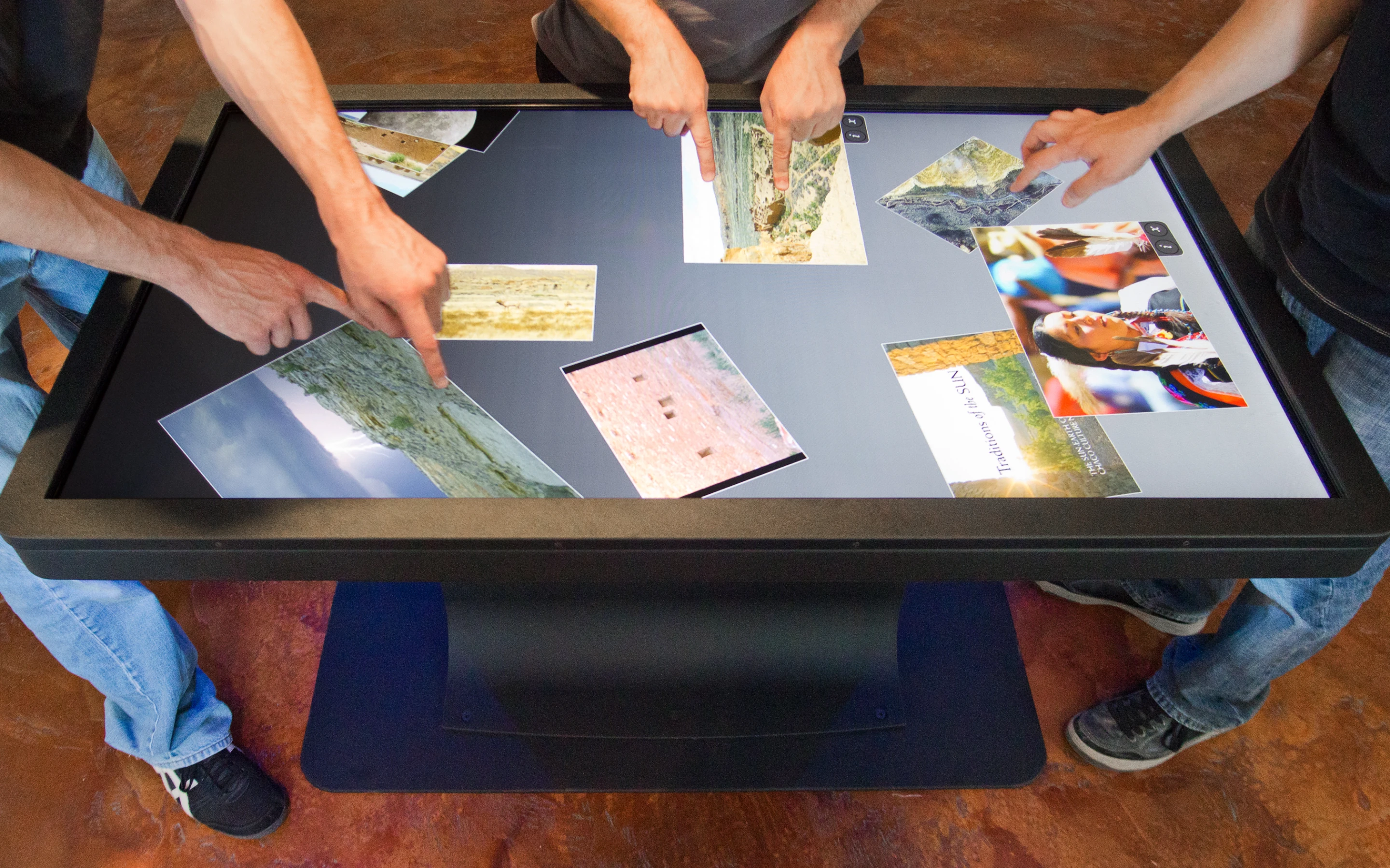 Ideum's new slim MT55 Platform multitouch table