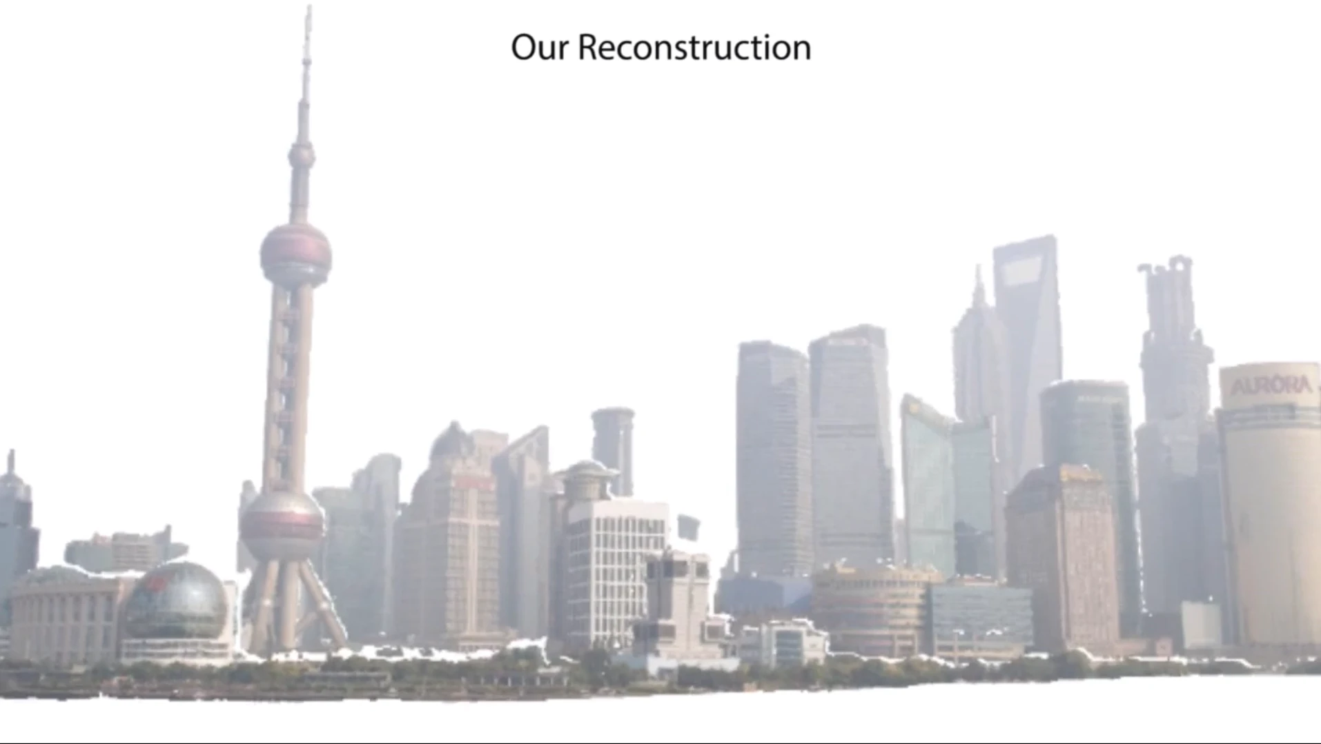 The 3D image derived from handheld camera footage