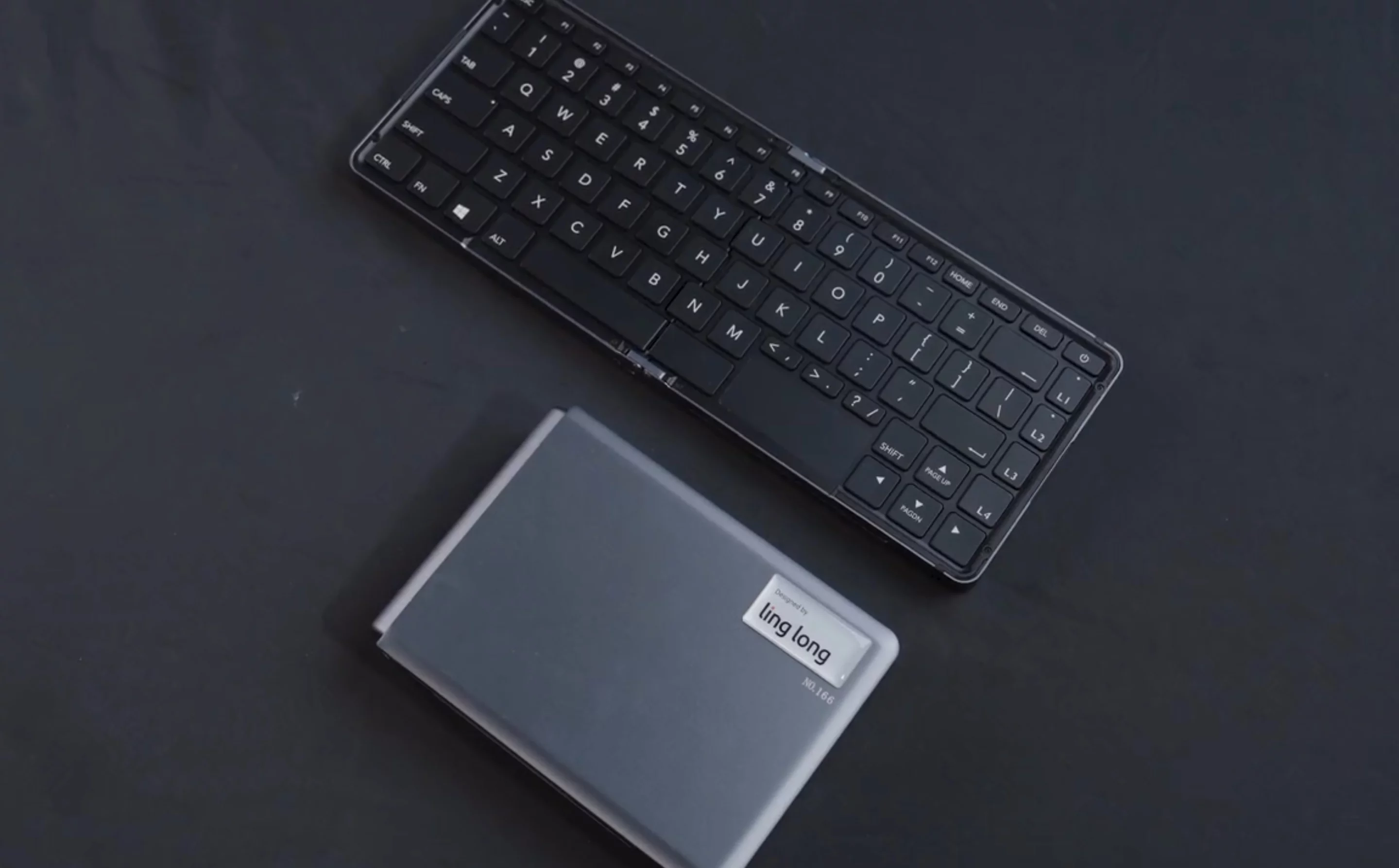 The Lunar 2-in-1 folds for transport and expands into a full-size keyboard with AMD Ryzen-powered PC inside