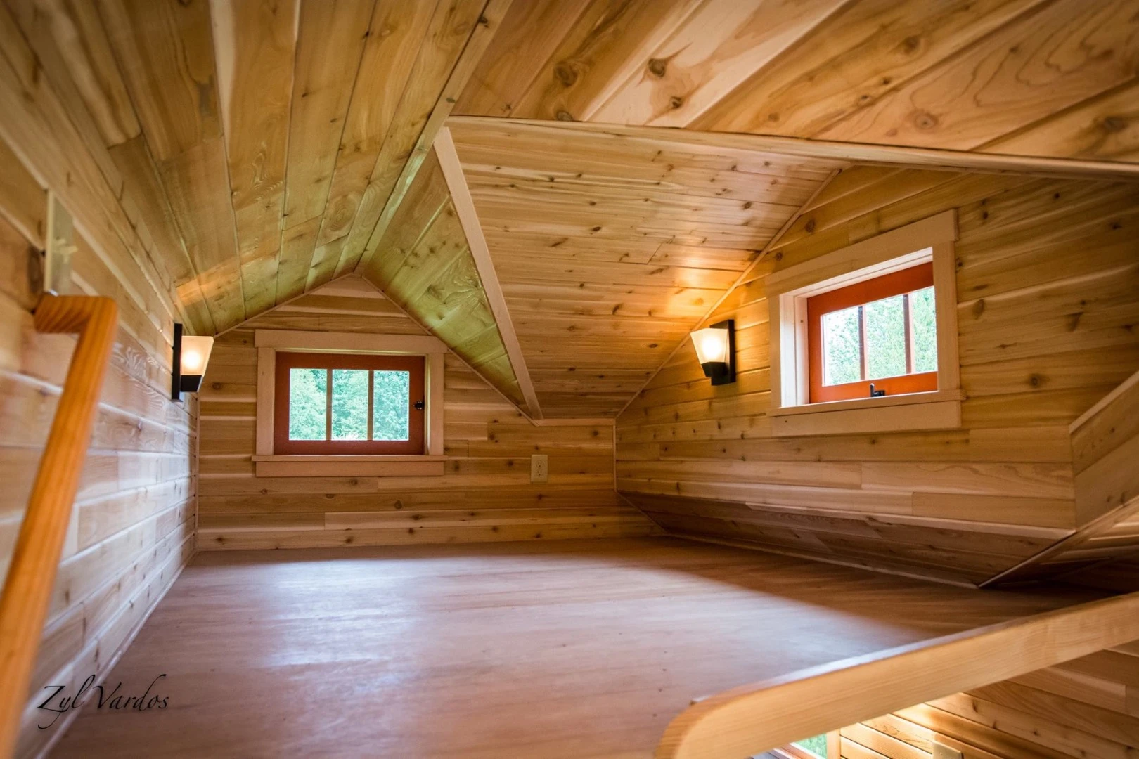 The Fuchsia's loft bedroom, notice the space lost to the jutting down roof