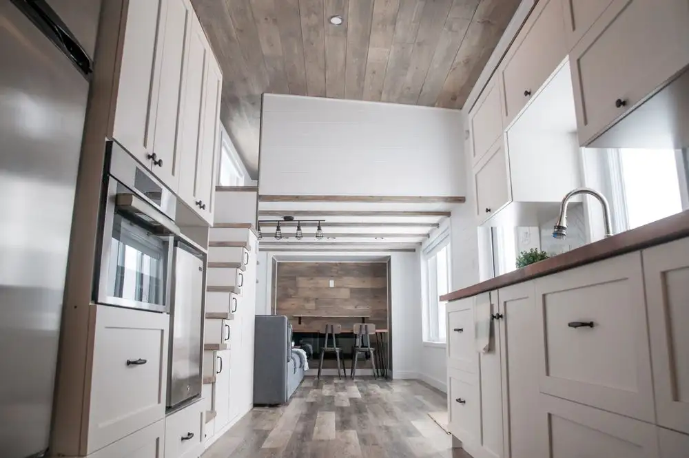 The ground floor of the Ébène measures 360 sq ft (33 sq m)