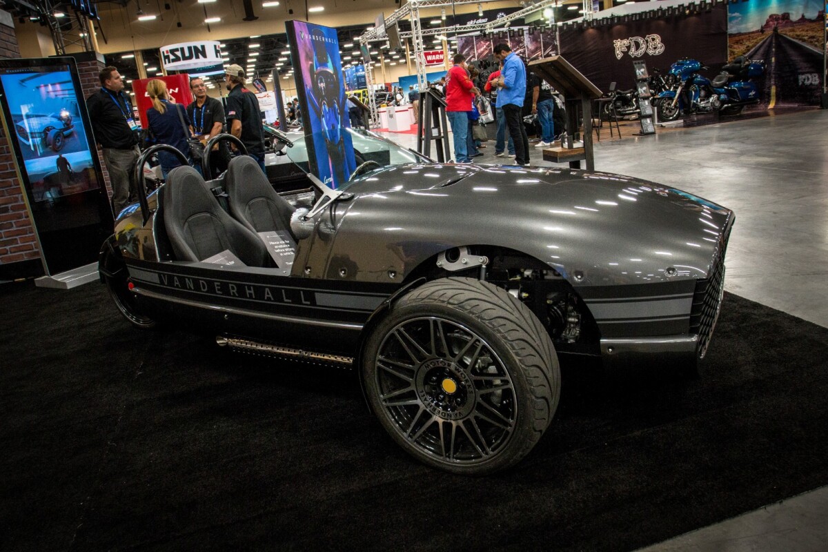 The new Vanderhall Carmel autocycle roadster is a two-seater with a 180-horsepower 4cyl turbo engine and a 0-60 sprint time around 4 seconds