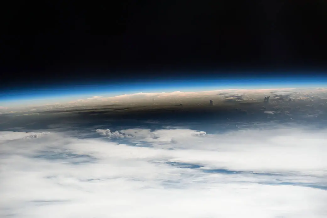 The 2017 solar eclipse as seen from space
