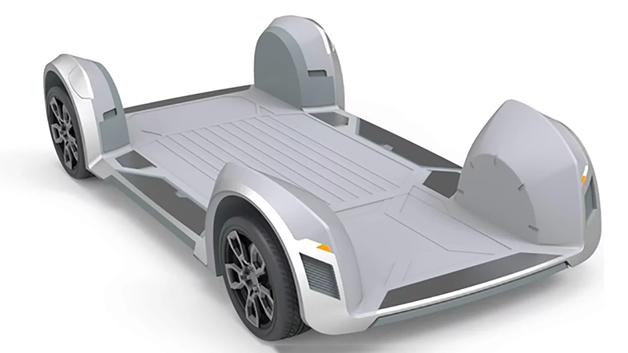 Battery in the floor, everything else in the compact wheel bay. REE believes its super-modular skateboard architecture is set to revolutionize electric vehicle design for the future