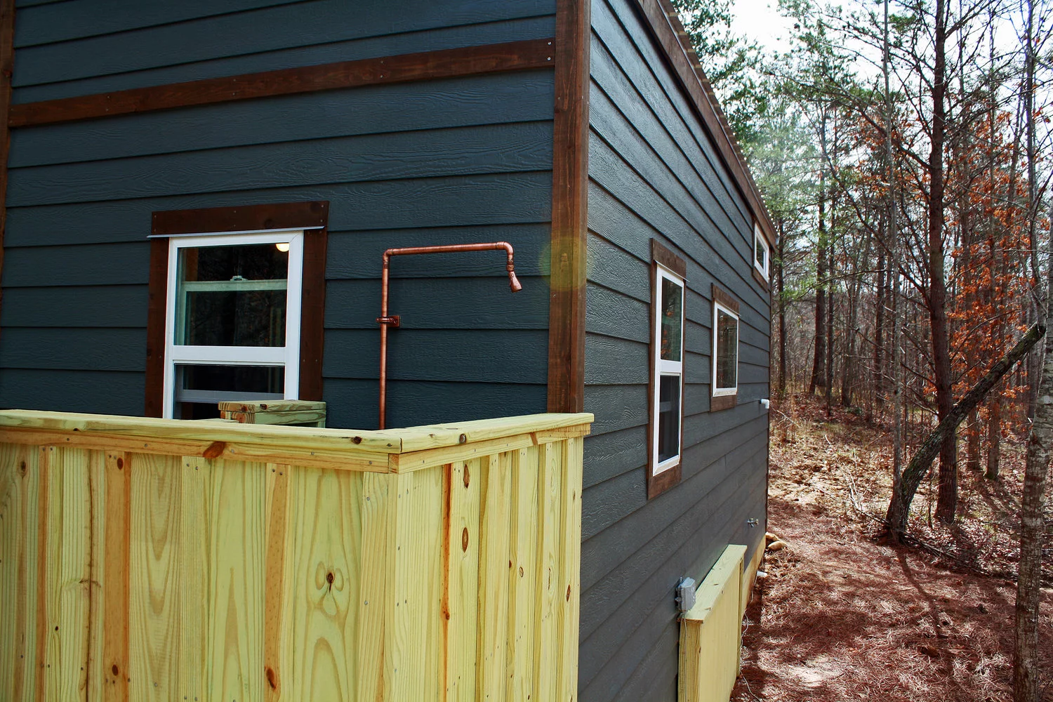 The Lykke features an outdoor shower