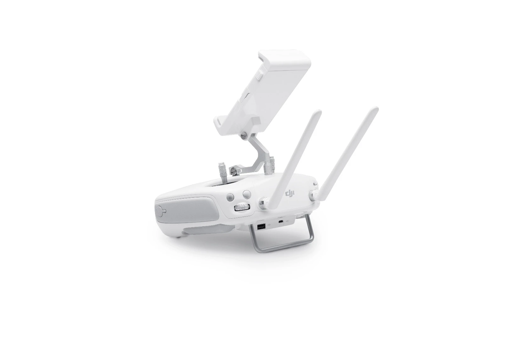 DJI Phantom 4 Pro: controller without touchscreen option allows you to use your own phone or tablet