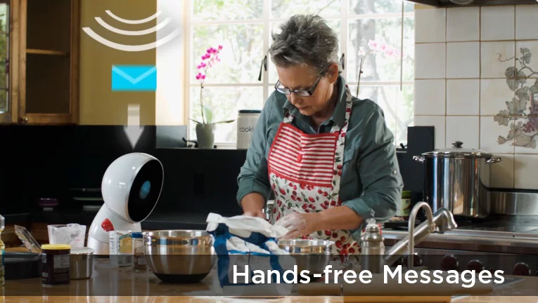 Jibo is said to be able to announce messages as they arrive