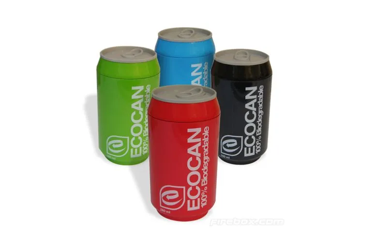 The Eco Can is a reusable drink container that is 100 percent biodegradable