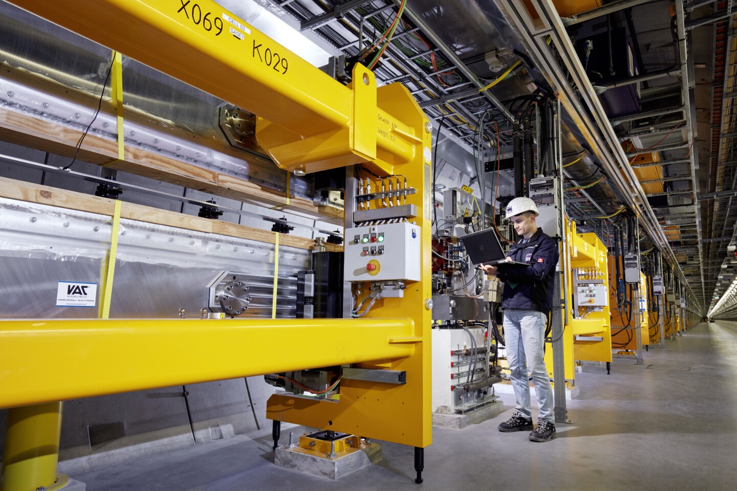 The undulators generate the bright X-ray light