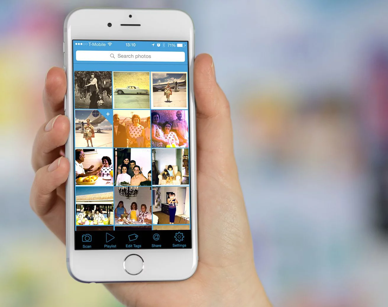 Photos scanned and tagged with QromaScan can easily be searched for using their metadata in the QromaScan app or with other software