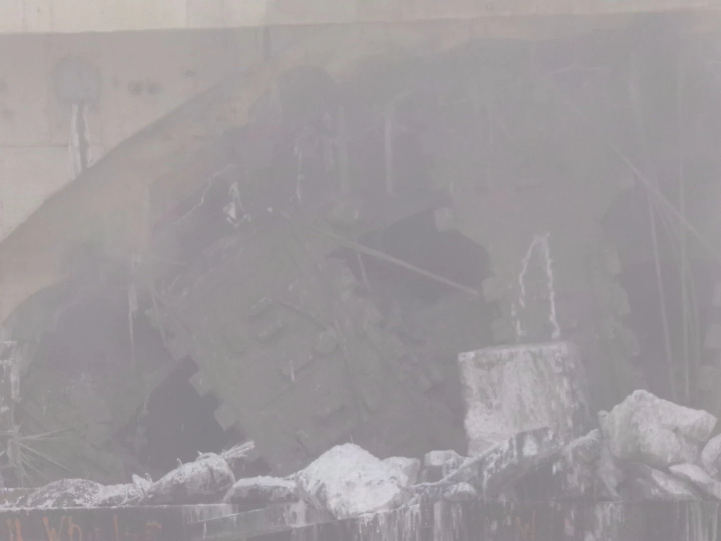 Bertha's cutting head becomes visible