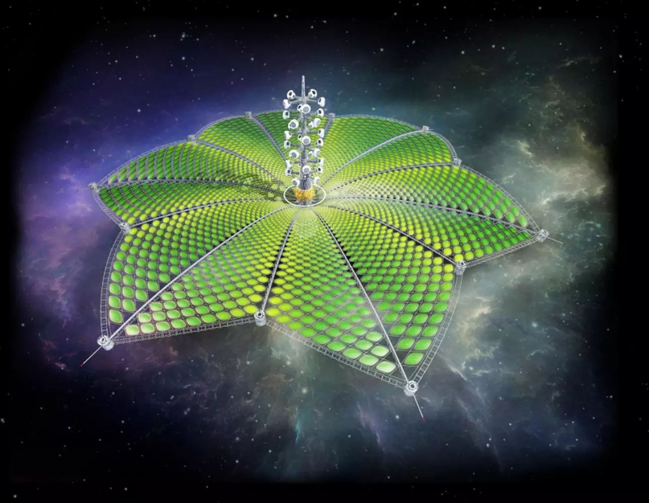 Winner of the Coup de Coeur (or judge’s favorite) in the Innovation and Architecture for Space category is SOLAR SPORE an extraordinary concept that imagines a power station using eukaryotic microalgae to produce electrical energy, oxygen and hydrogen