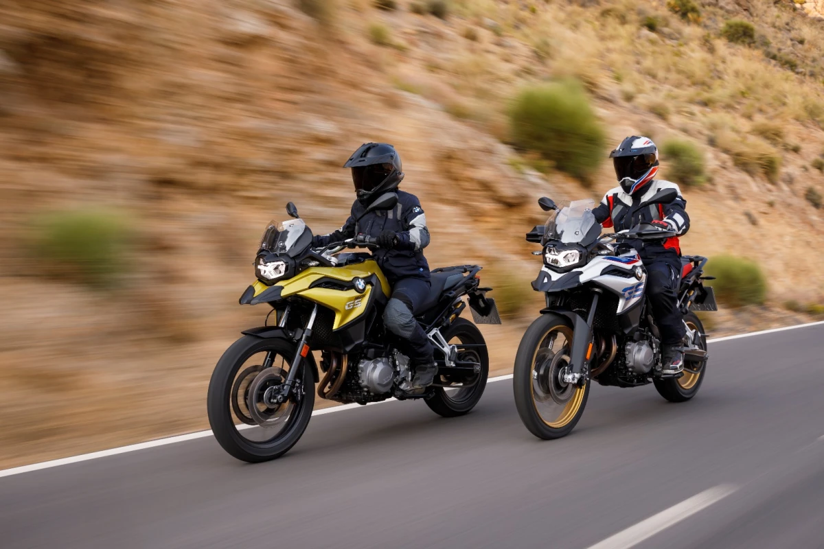BMW's latest iteration of its middleweight adventure bike, the F 750GS (left) and the F 850GS (right)