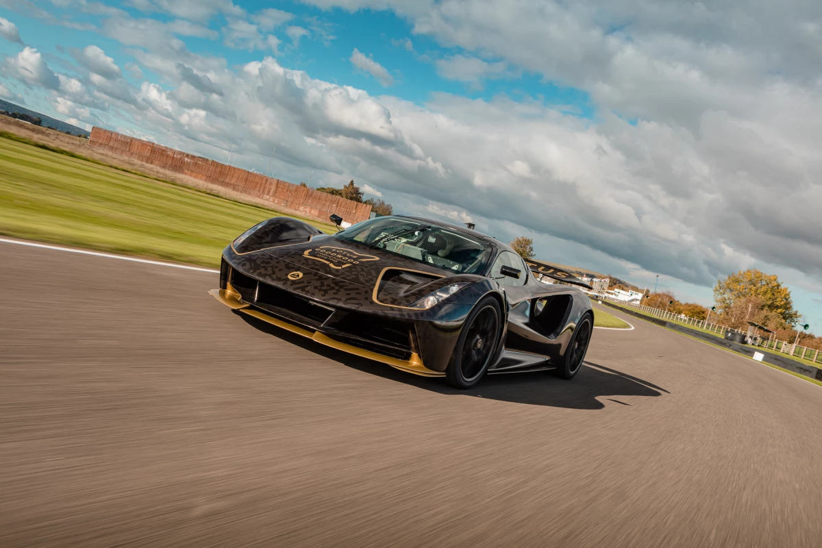 In all, three pre-production Lotus Evija models are at Goodwood for the SpeedWeek festival