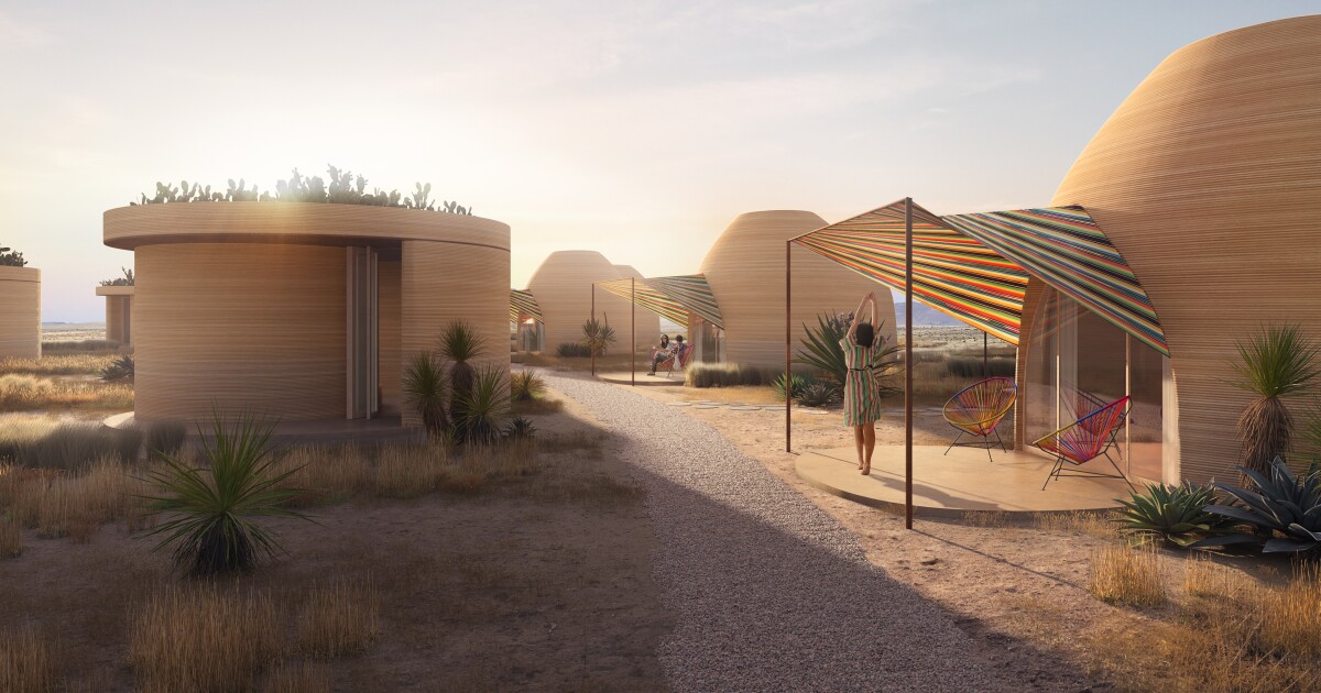 World's first 3D-printed hotel rises in the Texas desert