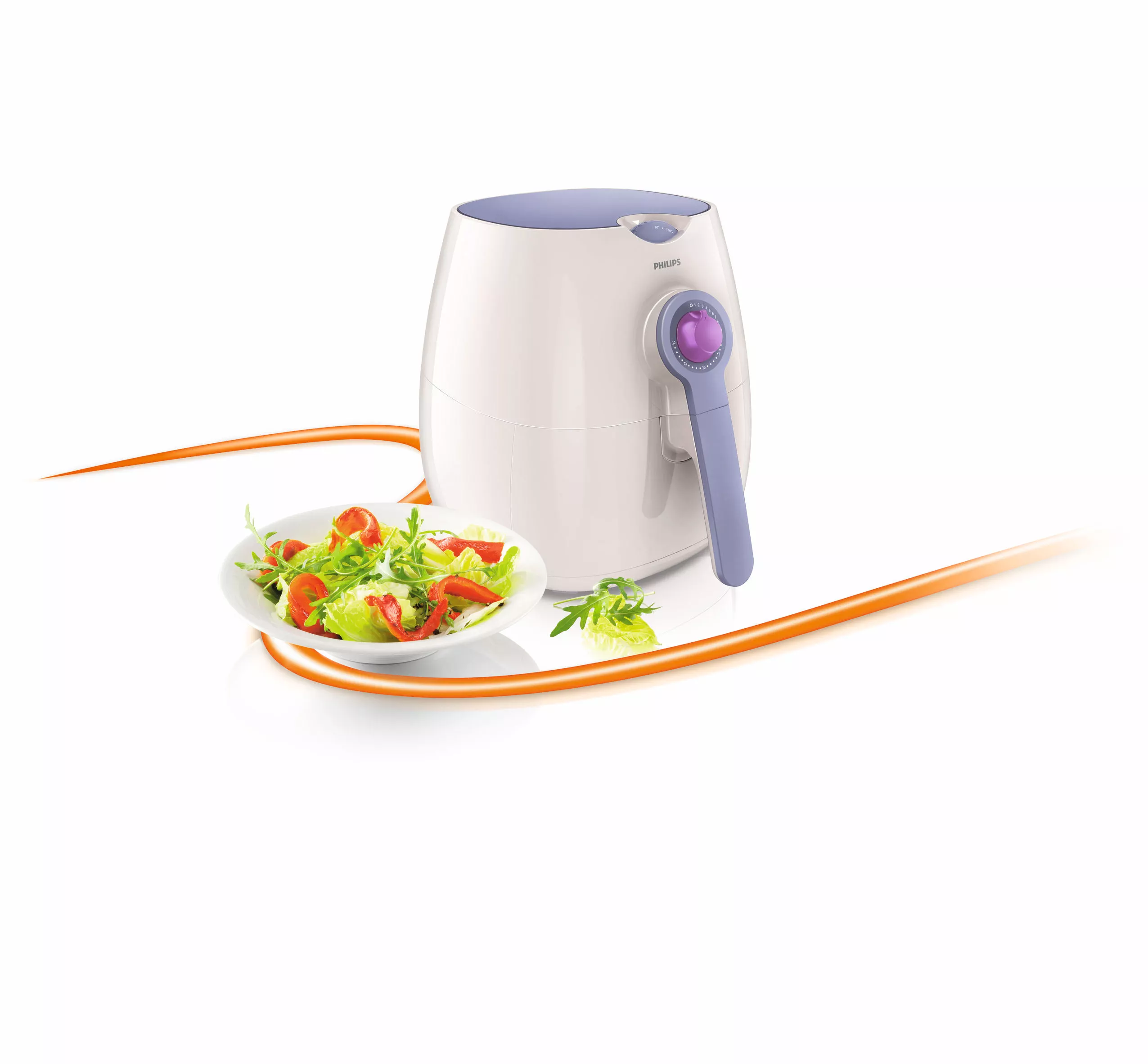 The Philips Airfryer fries food using little or no oil