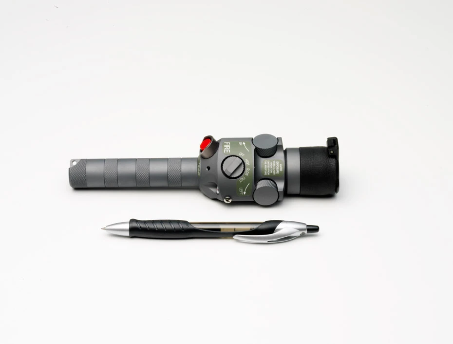 Some laser dazzler weapons, such as this Glare Mout, are little larger than pointers (Image: Jkaut3)