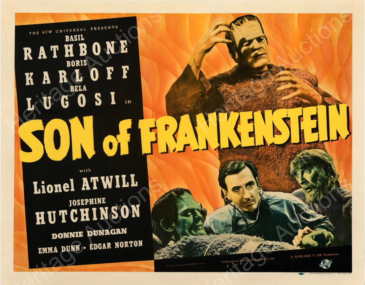 This Son of Frankenstein (1939) (22" X 28") Movie Poster sold for $180,000 at Heritage Auctions on November 22, 2020