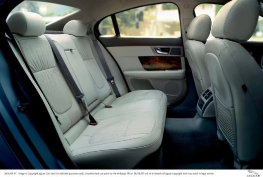 Jaguar's new XF sports salooon features a spacious interior.