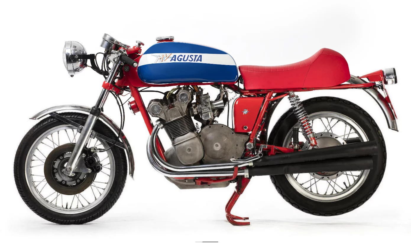 An older restoration of one of the later MV Agusta 750S models with just 12,500 kilometers recorded, Lot 584 sold for £56,350 ($73,418).
