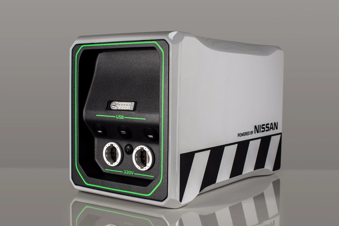 The pack has two input sockets and five output sockets