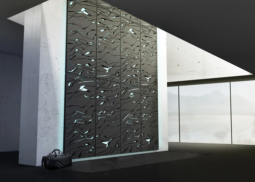 The climbing wall blends inconspicuously with your home