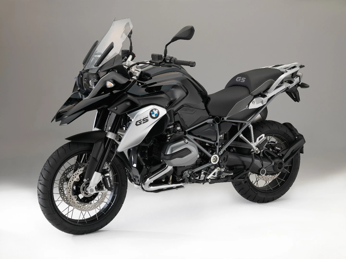 The 2016 R1200GS can be ordered with the optional Ride Modes Pro optional package that includes the dynamic brake light. Pictured is the just announced TripleBlack special model, with spoked wheels and a dedicated two-tone seat