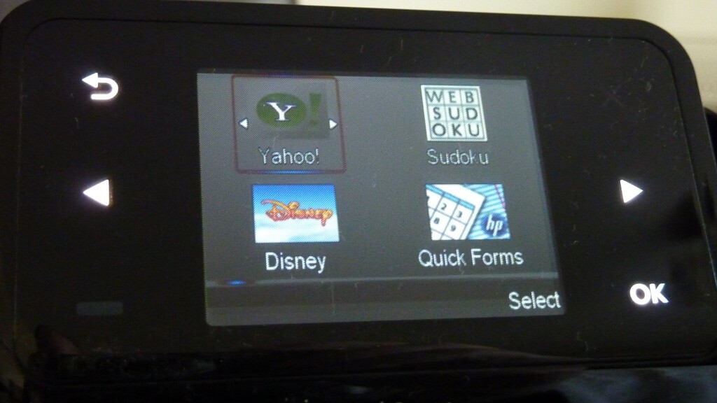 Apps on the HP Photosmart Wireless All-in-One B110