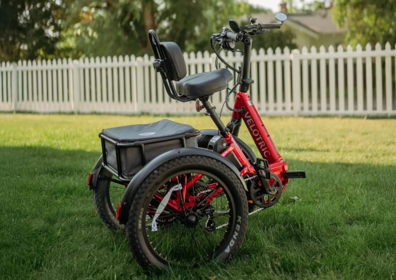 The Triker's frame can be collapsed down for between-ride transport or storage
