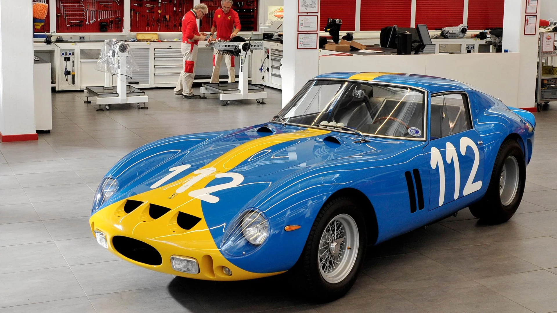 A Ferrari 250 GTO at Ferrari Classiche which can restore any Ferrari to brand new.