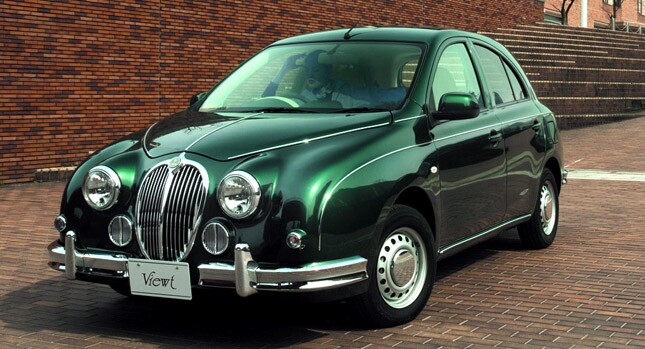 The Mitsuoka Viewt is designed to look like a Jaguar MK2