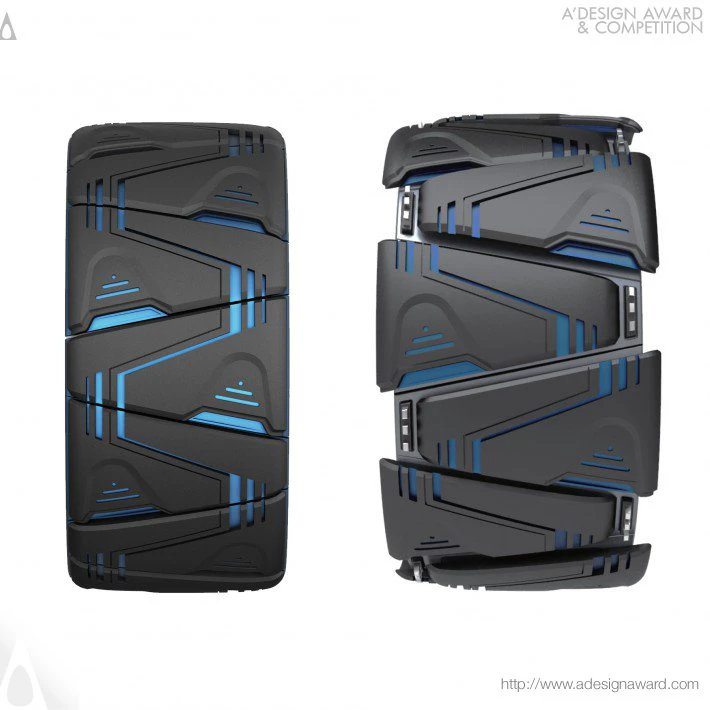 The concept makes its tread wider to improve grip on in snowy or icy conditions