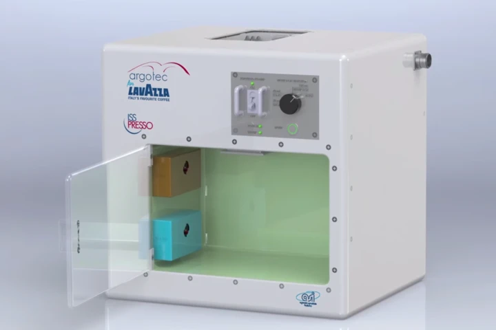 The ISSpresso is designed to work in the zero gravity of the International Space Station
