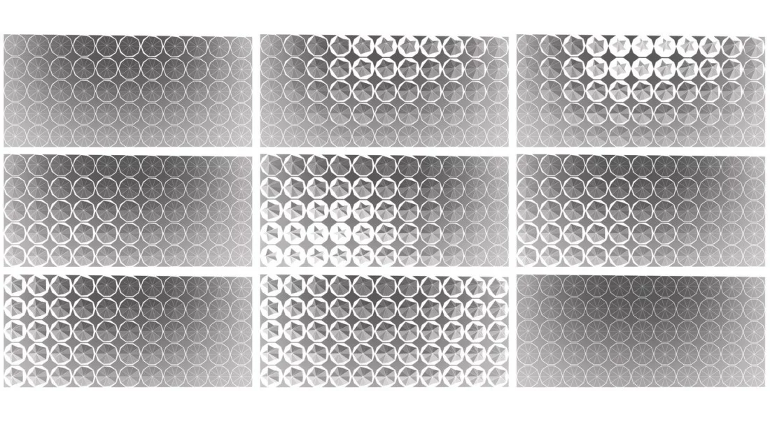 Variations of open and closed umbrellas across the facade (Image: 3Gatti)