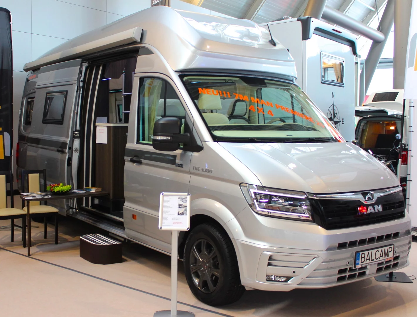 One of the very first production MAN TGE camper vans we've seen, this 710 4x4 with high-roof comes from Poland's Balcamp