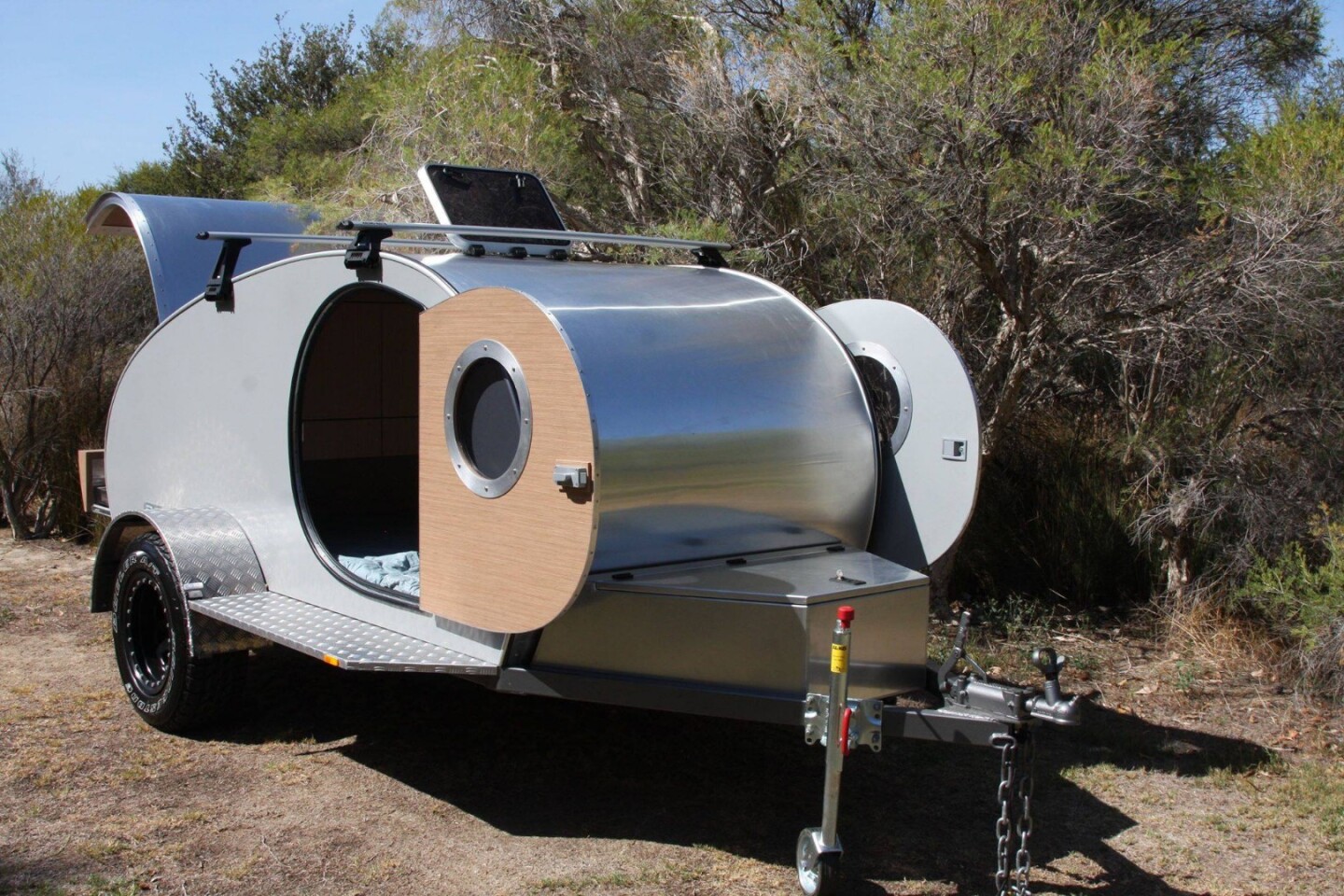 Cool Beans adds extra curves and color to the humble teardrop trailer
