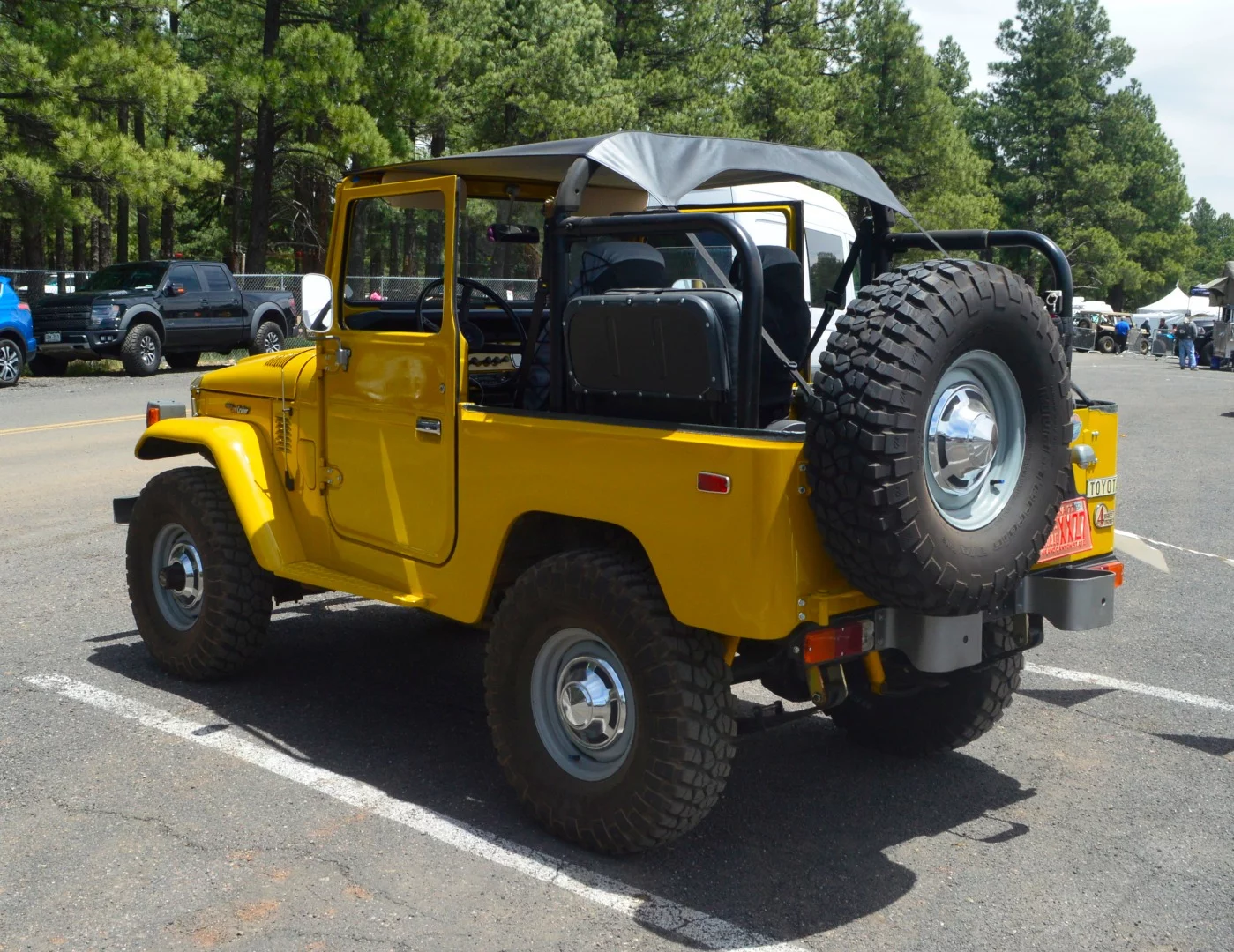 This Land Cruiser was parked in the lot just outside the exhibitor area