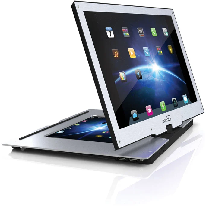 MMT's Monitor2Go can pivot or rotate 180 degrees on its base