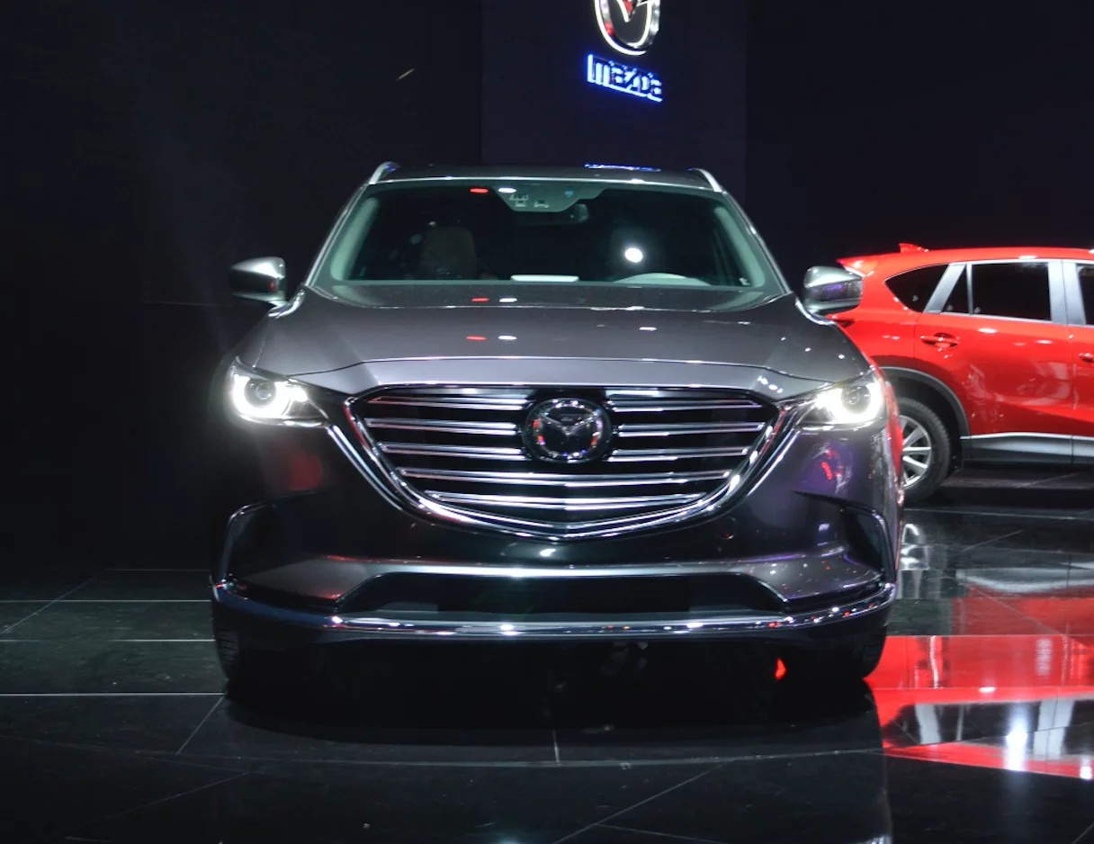 The Mazda CX-9 on show in Los Angeles