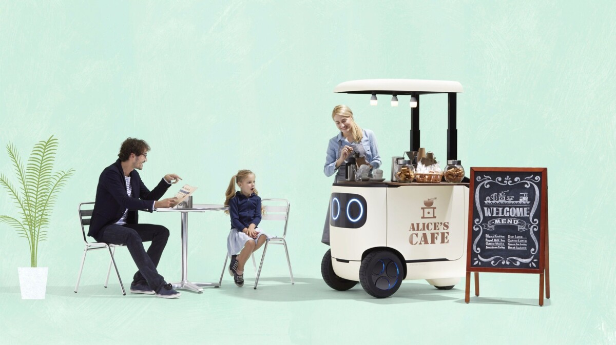 RoboCas serving as a pop-up cafe