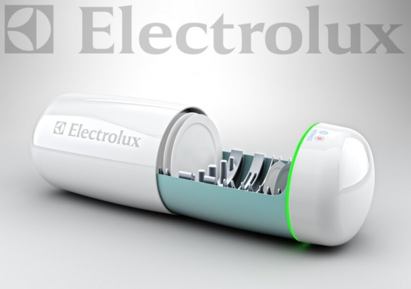 The Eco Cleaner dishwasher cleans and composts food from cooking and eating vessels
