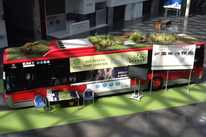 Phytokinetic is a green roof concept for public transport vehicles to bring a touch of nature to urban centers