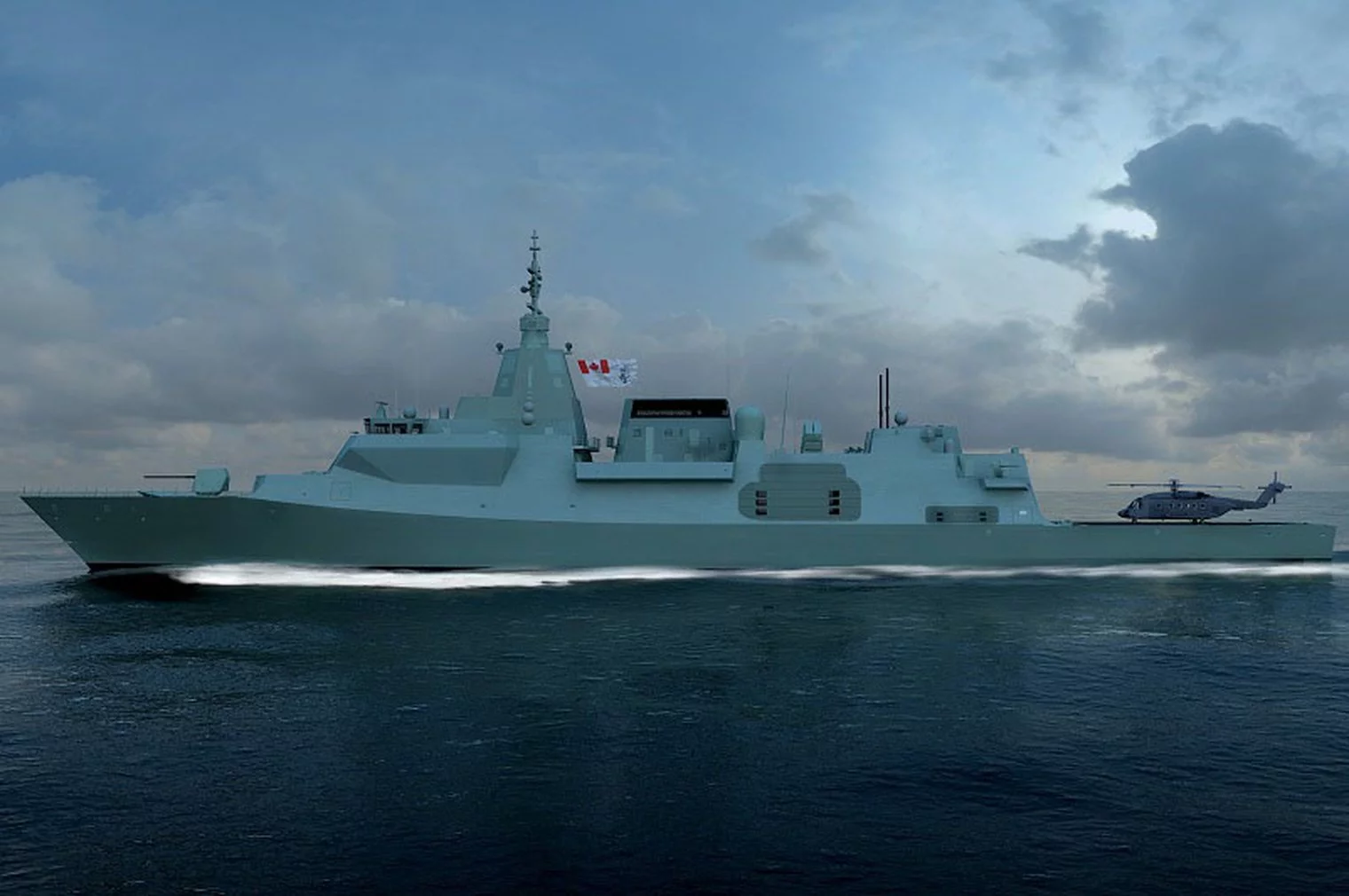Artist's concept of the Type 26 in Canadian livery