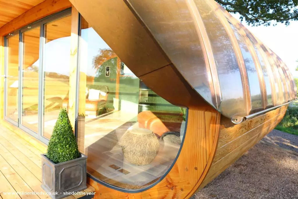 The Shed is like a tiny house and rotates to follow the sun