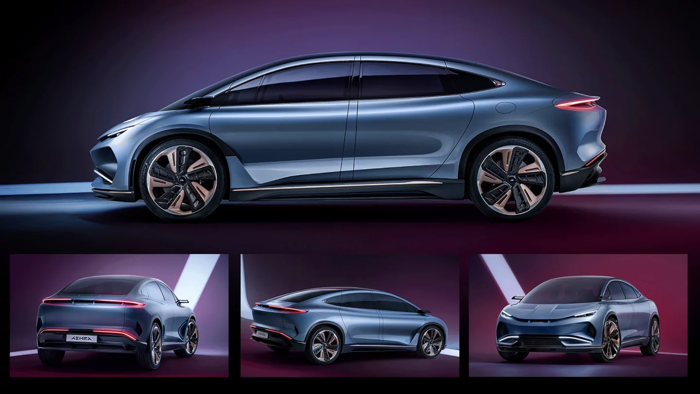 The Aehra SUV looks more like the sedan version of any other marque, but it is a visual trick. The SUV is much bigger than it looks in these images with a plain background because there is no perspective, and it uses the short overhangs and superior space utilisation of a compact car ... just on a grander scale. This isn't exceptionally clever, it's just that traditional car companies have been wasting valuable space for much longer than they have needed to.