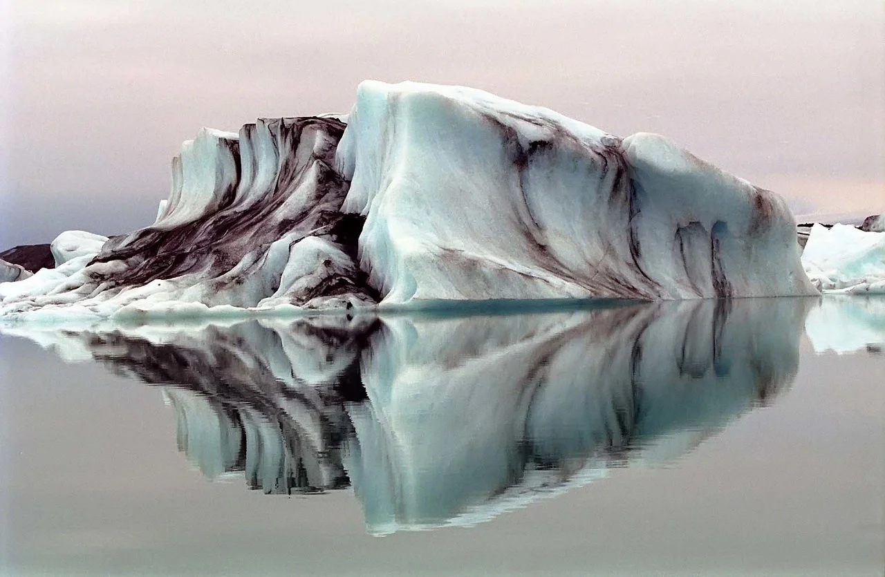 A judge's pick, Icy Reflection. an iceberg in Iceland