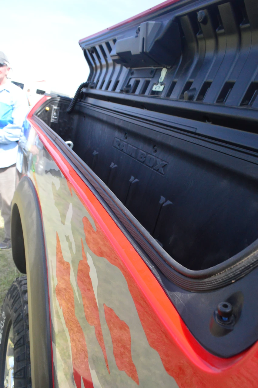 The RamBox cargo management system is wired into the central locking system