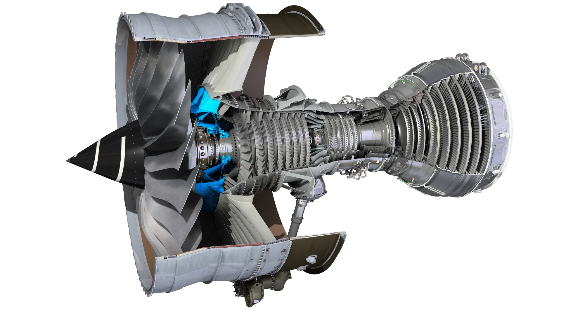 The Rolls-Royce Trent XWB-97 sutaway