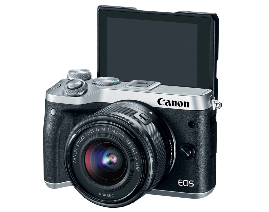 Getting rid of the viewfinder means the rear monitor on the Canon EOS M6 mirrorless camera can tilt 180 degrees upwards