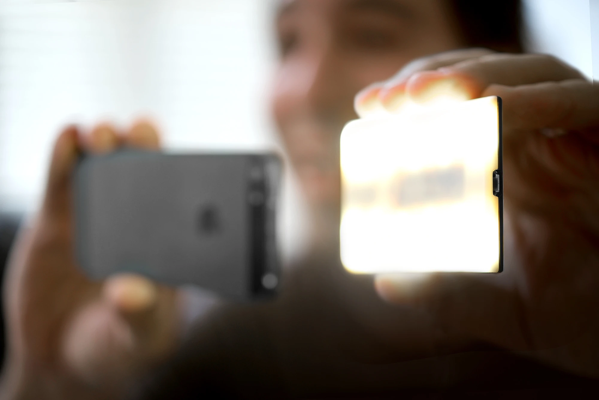 Nova provides more lighting options than the iPhone's built-in flash